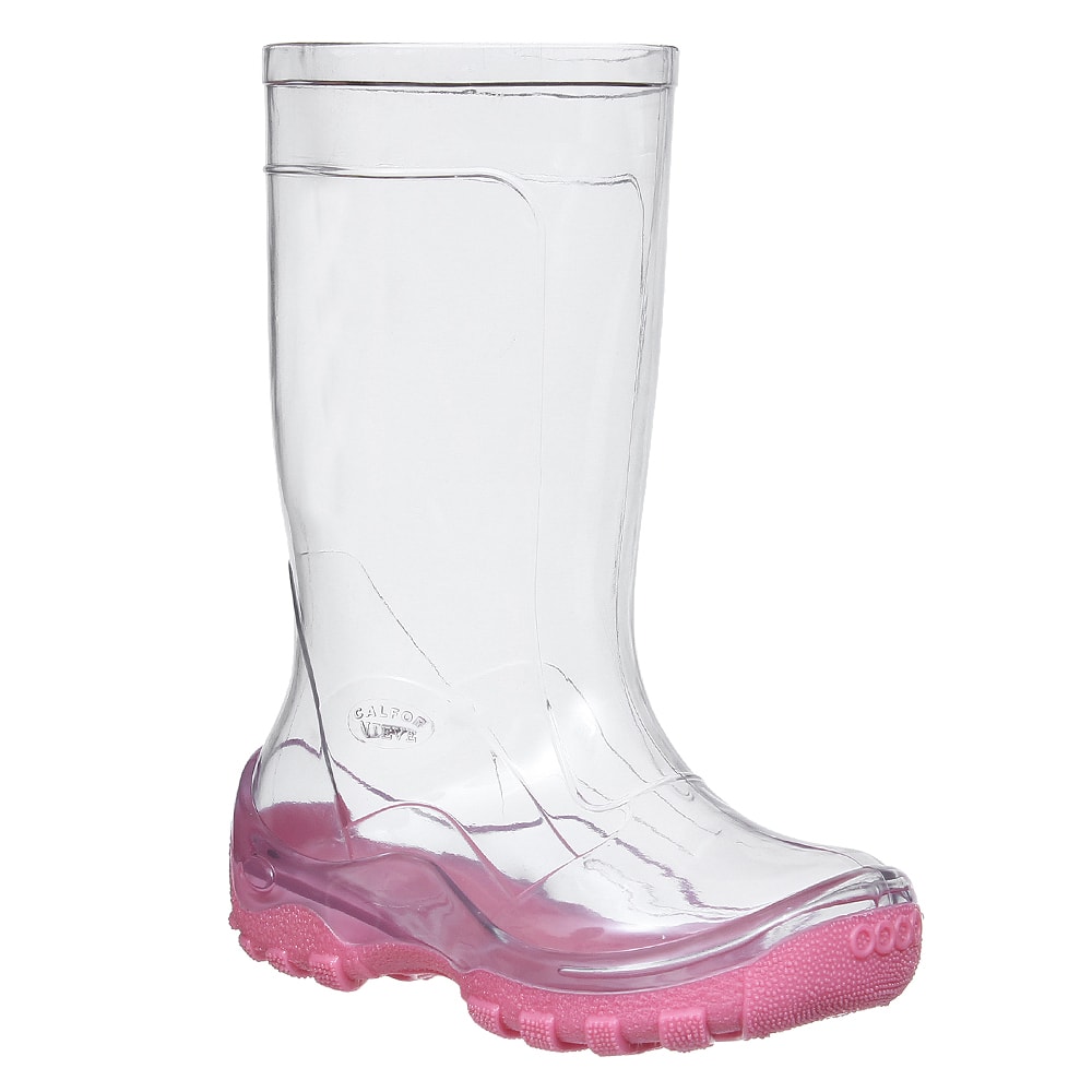 Galocha Infantil Feminina Transparente com Solado Rosa Calfor 28238 - Rodeo  West