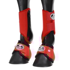 Kit Caneleira e Cloche Boots Horse Vemelha 25850 Kit Caneleira e Cloche Boots Horse Vemelha 25850