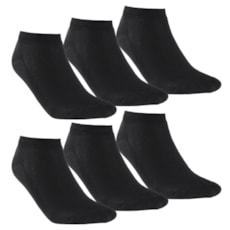 Kit Meia Soquete Feminina 6 Pares Preta Cow Way 24184 Kit Meia Soquete Feminina 6 Pares Preta Cow Way 24184