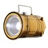 Lanterna Lampião Retrátil Solar LED USB Recarregável Dourada Sihong 28613