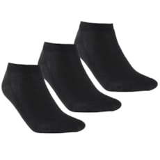 Meia Soquete Kit 3 Pares Feminina Preta Cow Way 24186 Meia Soquete Kit 3 Pares Feminina Preta Cow Way 24186