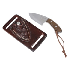 Mini Faca Campeira Inox com Bainha Old West 29235 Mini Faca Campeira Inox com Bainha Old West 29235