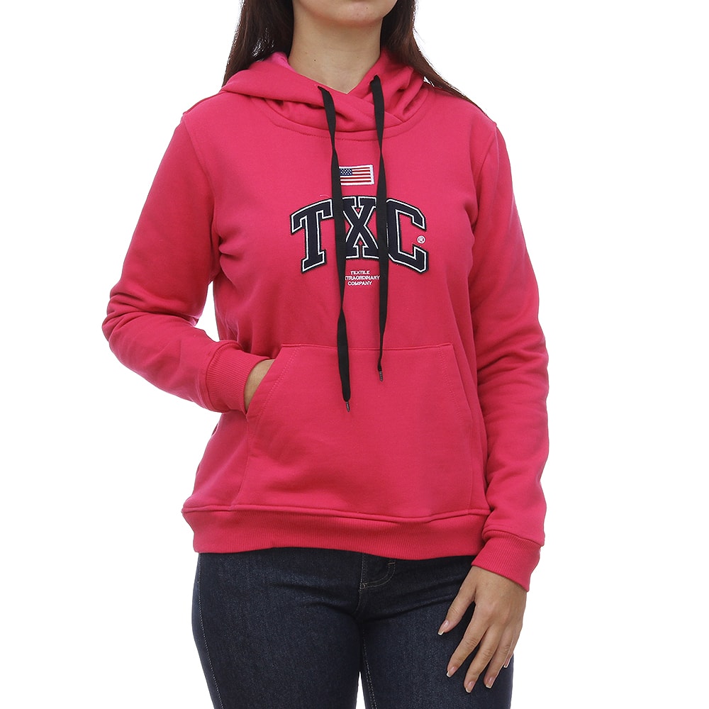 moletom com capuzs women pink