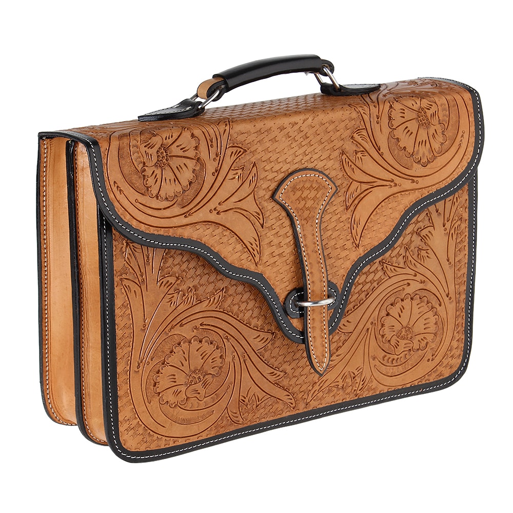 Pasta Executiva Couro Bordado 2 Divisões Rodeo West 25705 - Rodeo West