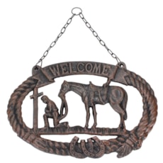 Placa em Metal Importada Welcome - Western Moments Placa em Metal Importada Welcome - Western Moments
