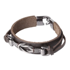 Pulseira Masculina Marrom de Couro Laço Cow Way 25146 Pulseira Masculina Marrom de Couro Laço Cow Way 25146