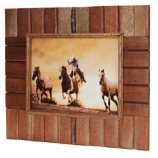 Quadro Decorativo Cavalos Fabricado em Madeira - Rodeo West 13250