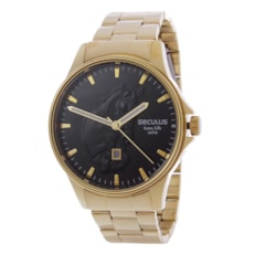 Relógio Masculino Dourado Long Life 5ATM Seculus 24984 Relógio Masculino Dourado Long Life 5ATM Seculus 24984