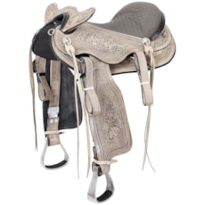 Sela Muladeiro 15'' Bordada Natural Bronc-Steel 21749 Sela Muladeiro 15'' Bordada Natural Bronc-Steel 21749
