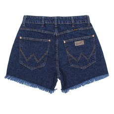 Short Jeans Feminino Cós Alto Azul Original Wrangler 28393